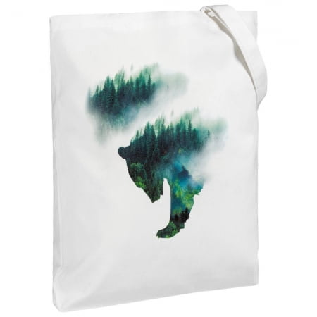 Холщовая сумка Siberian Bro, молочно-белая купить с нанесением логотипа оптом на заказ в интернет-магазине Санкт-Петербург