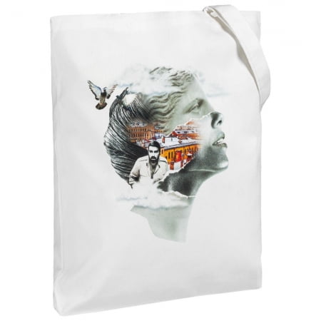 Холщовая сумка «Подруга Питер», молочно-белая купить с нанесением логотипа оптом на заказ в интернет-магазине Санкт-Петербург