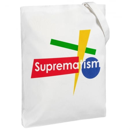 Холщовая сумка Suprematism, молочно-белая купить с нанесением логотипа оптом на заказ в интернет-магазине Санкт-Петербург