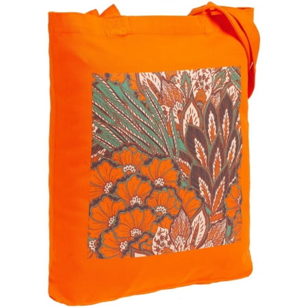 Холщовая сумка «Пастораль», оранжевая купить с нанесением логотипа оптом на заказ в интернет-магазине Санкт-Петербург