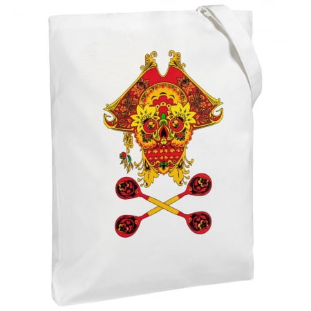 Холщовая сумка Yo Ho Hohloma, молочно-белая купить с нанесением логотипа оптом на заказ в интернет-магазине Санкт-Петербург