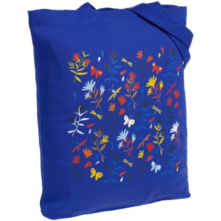 Холщовая сумка Indian Summer, ярко-синяя купить с нанесением логотипа оптом на заказ в интернет-магазине Санкт-Петербург