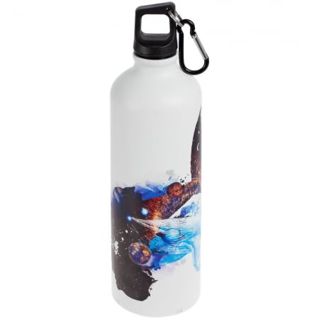 Бутылка для воды «Гиганты Вселенной», белая купить с нанесением логотипа оптом на заказ в интернет-магазине Санкт-Петербург