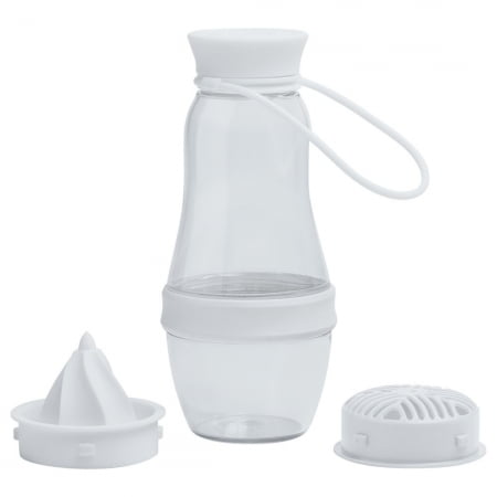 Бутылка для воды Amungen, белая купить с нанесением логотипа оптом на заказ в интернет-магазине Санкт-Петербург