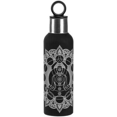 Термобутылка Chakraday, черная купить с нанесением логотипа оптом на заказ в интернет-магазине Санкт-Петербург