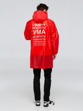 Дождевик «Воплащение всего», красный купить с нанесением логотипа оптом на заказ в интернет-магазине Санкт-Петербург