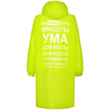 Дождевик «Воплащение всего», неоново-желтый купить с нанесением логотипа оптом на заказ в интернет-магазине Санкт-Петербург