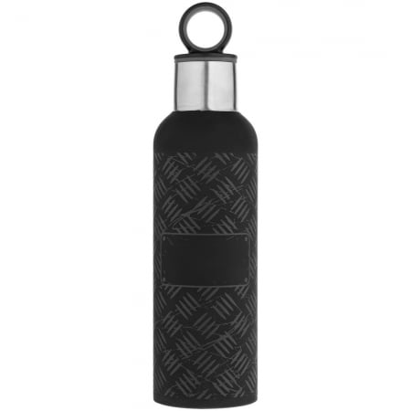 Tермобутылка Hard Work Black, черная купить с нанесением логотипа оптом на заказ в интернет-магазине Санкт-Петербург