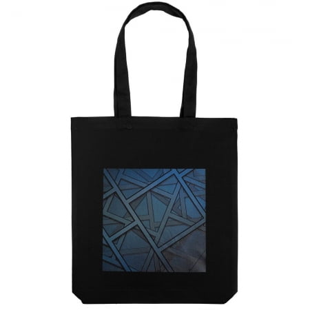 Холщовая сумка Illusion, черная купить с нанесением логотипа оптом на заказ в интернет-магазине Санкт-Петербург