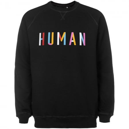 Свитшот Human, черный купить с нанесением логотипа оптом на заказ в интернет-магазине Санкт-Петербург