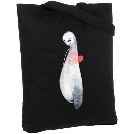 Холщовая сумка Ghost of Love, черная купить с нанесением логотипа оптом на заказ в интернет-магазине Санкт-Петербург