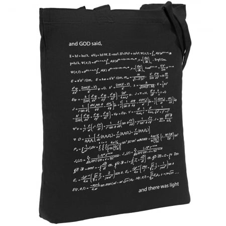 Холщовая сумка «Да будет свет», с люминесцентным принтом купить с нанесением логотипа оптом на заказ в интернет-магазине Санкт-Петербург