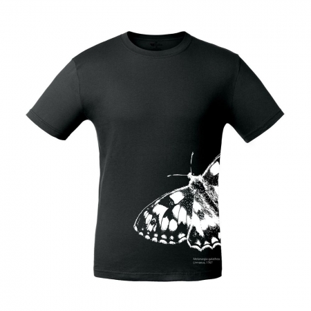Футболка «Бабочка» со светящимся принтом, черная купить с нанесением логотипа оптом на заказ в интернет-магазине Санкт-Петербург