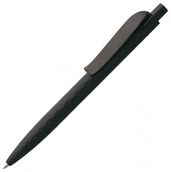 Ручка шариковая Prodir QS01 PRP-P Soft Touch, черная купить с нанесением логотипа оптом на заказ в интернет-магазине Санкт-Петербург