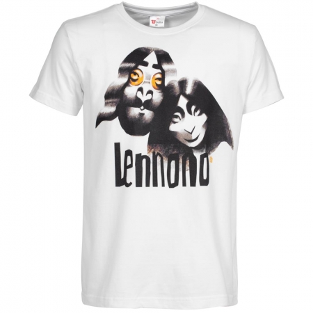 Футболка «Меламед. John Lennon, Yoko Ono», белая купить с нанесением логотипа оптом на заказ в интернет-магазине Санкт-Петербург