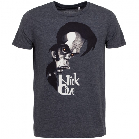 Футболка «Меламед. Nick Cave», темно-синий меланж купить с нанесением логотипа оптом на заказ в интернет-магазине Санкт-Петербург