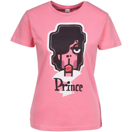 Футболка женская «Меламед. Prince», розовая купить с нанесением логотипа оптом на заказ в интернет-магазине Санкт-Петербург