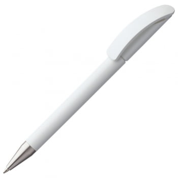 Ручка шариковая Prodir DS3 TPC, белая купить с нанесением логотипа оптом на заказ в интернет-магазине Санкт-Петербург