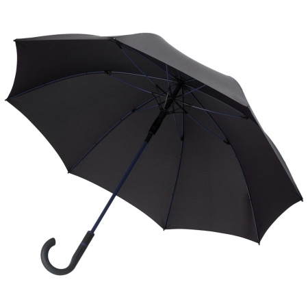 Зонт-трость с цветными спицами Color Style ver.2, синий купить с нанесением логотипа оптом на заказ в интернет-магазине Санкт-Петербург