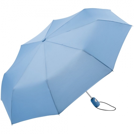 Зонт складной AOC, светло-голубой купить с нанесением логотипа оптом на заказ в интернет-магазине Санкт-Петербург