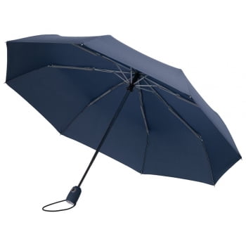 Зонт складной AOC, синий купить с нанесением логотипа оптом на заказ в интернет-магазине Санкт-Петербург
