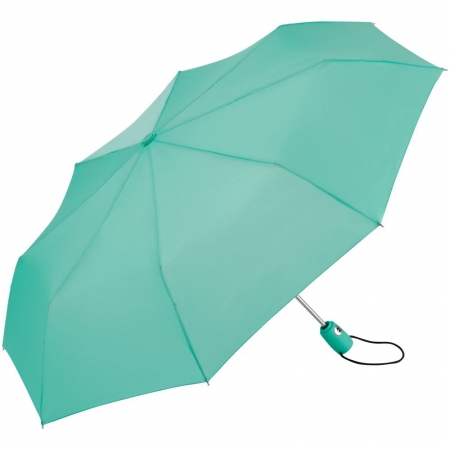 Зонт складной AOC, зеленый (мятный) купить с нанесением логотипа оптом на заказ в интернет-магазине Санкт-Петербург