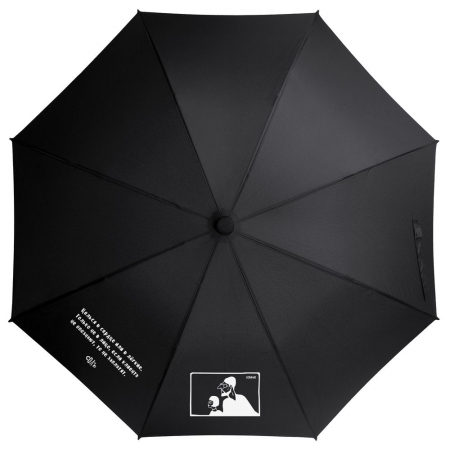 Зонт-трость «Леон», черный купить с нанесением логотипа оптом на заказ в интернет-магазине Санкт-Петербург