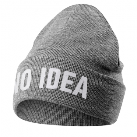 Шапка No Idea, серая купить с нанесением логотипа оптом на заказ в интернет-магазине Санкт-Петербург