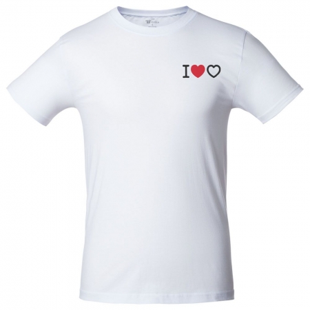 Футболка «Люблю любовь», белая купить с нанесением логотипа оптом на заказ в интернет-магазине Санкт-Петербург