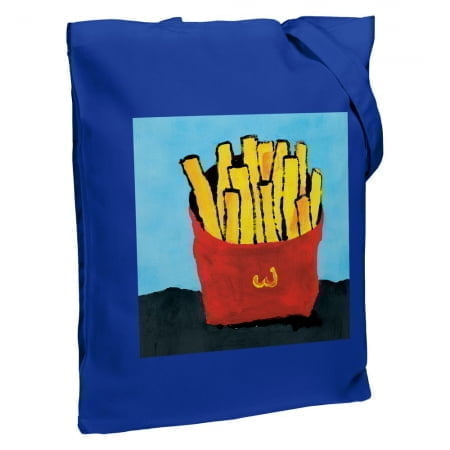 Холщовая сумка «Фри», ярко-синяя купить с нанесением логотипа оптом на заказ в интернет-магазине Санкт-Петербург