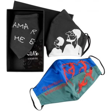 Набор масок для лица «Притянуто за уши» купить с нанесением логотипа оптом на заказ в интернет-магазине Санкт-Петербург