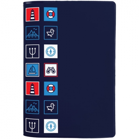 Обложка для паспорта Industry, морская купить с нанесением логотипа оптом на заказ в интернет-магазине Санкт-Петербург