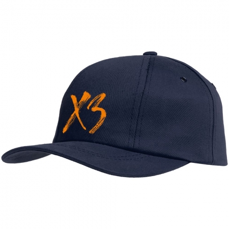 Бейсболка «ХЗ», темно-синяя купить с нанесением логотипа оптом на заказ в интернет-магазине Санкт-Петербург
