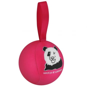 Шарик-антистресс с пожеланием «Панда», розовый купить с нанесением логотипа оптом на заказ в интернет-магазине Санкт-Петербург