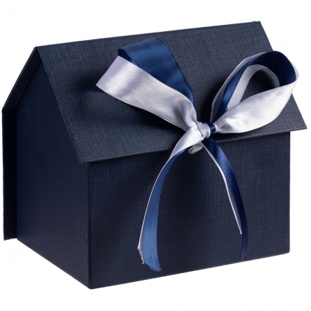 Коробка Homelike, синяя купить с нанесением логотипа оптом на заказ в интернет-магазине Санкт-Петербург