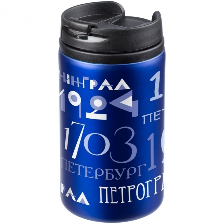 Термостакан «Ребрендинград», синий купить с нанесением логотипа оптом на заказ в интернет-магазине Санкт-Петербург