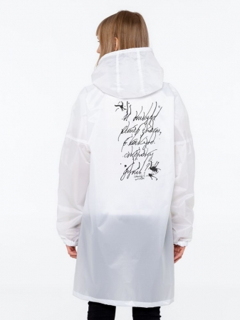 Дождевик «Ветер знает», белый купить с нанесением логотипа оптом на заказ в интернет-магазине Санкт-Петербург