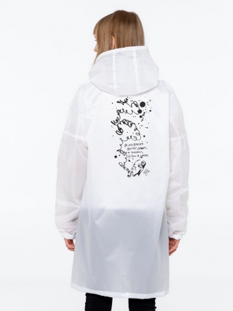 Дождевик «Ветер дунул», белый купить с нанесением логотипа оптом на заказ в интернет-магазине Санкт-Петербург