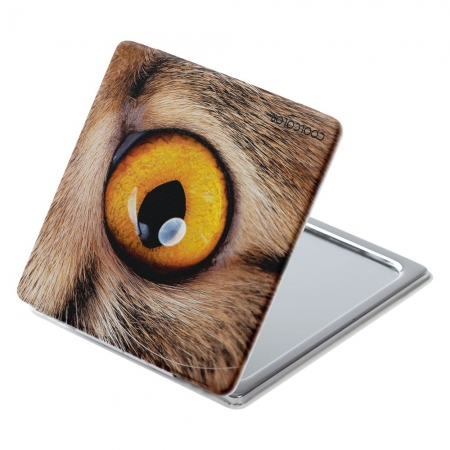 Зеркало Look at Meow, квадратное купить с нанесением логотипа оптом на заказ в интернет-магазине Санкт-Петербург