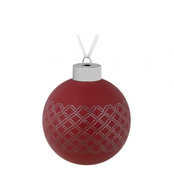 Елочный шар Queen, 8 см, красный купить с нанесением логотипа оптом на заказ в интернет-магазине Санкт-Петербург