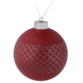 Елочный шар Queen, 10 см, красный купить с нанесением логотипа оптом на заказ в интернет-магазине Санкт-Петербург