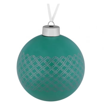 Елочный шар Queen, 10 см, зеленый купить с нанесением логотипа оптом на заказ в интернет-магазине Санкт-Петербург