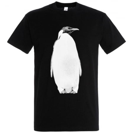 Футболка мужская Like a Penguin, черная купить с нанесением логотипа оптом на заказ в интернет-магазине Санкт-Петербург