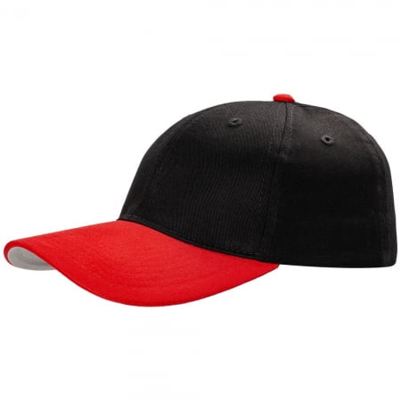 Бейсболка Ben Loyal, черная с красным купить с нанесением логотипа оптом на заказ в интернет-магазине Санкт-Петербург