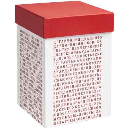 Коробка «Генератор пожеланий», красная купить с нанесением логотипа оптом на заказ в интернет-магазине Санкт-Петербург