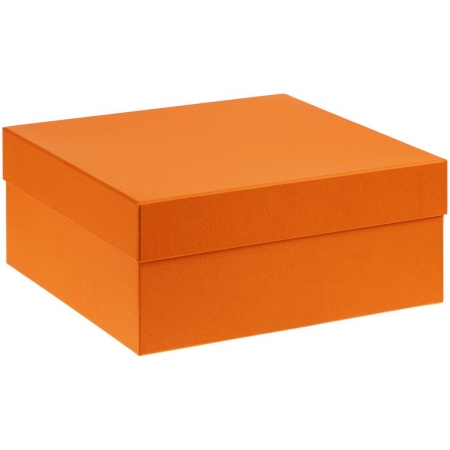 Коробка Satin, большая, оранжевая купить с нанесением логотипа оптом на заказ в интернет-магазине Санкт-Петербург