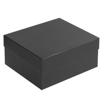 Коробка Satin, большая, черная купить с нанесением логотипа оптом на заказ в интернет-магазине Санкт-Петербург