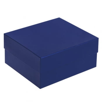 Коробка Satin, большая, синяя купить с нанесением логотипа оптом на заказ в интернет-магазине Санкт-Петербург