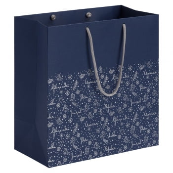 Пакет «Сказочный узор», синий купить с нанесением логотипа оптом на заказ в интернет-магазине Санкт-Петербург