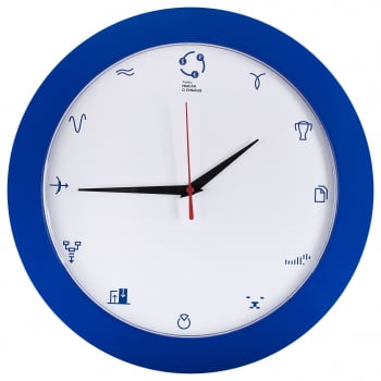 Часы настенные «Бизнес-зодиак. Рыбы» купить с нанесением логотипа оптом на заказ в интернет-магазине Санкт-Петербург